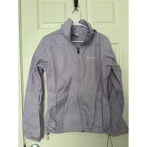 Columbia Lightweight Lavender Purple Windbreaker Rain Jacket Sz: Medium